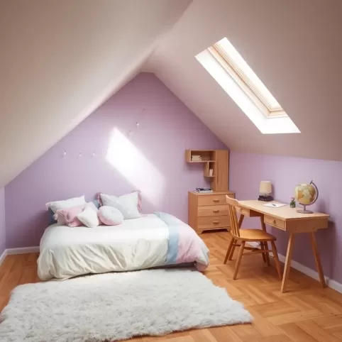 Pokój dla 10 latki na poddaszu