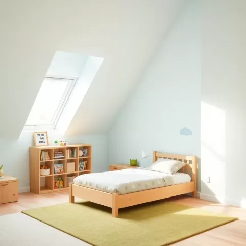 Pokój dla 3 latka na poddaszu