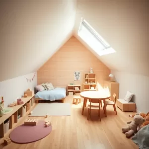 Pokoj dla 4 latka na poddaszu