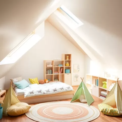 Pokój dziecięcy na poddaszu inspiracje