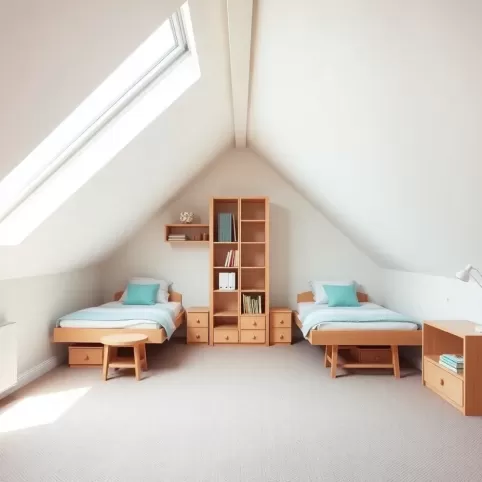 Pokój na poddaszu dla rodzeństwa