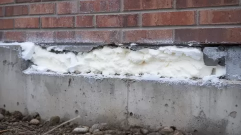 połączenie ocieplenia fundamentu i ściany