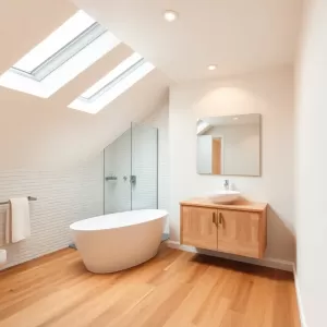 Projekty łazienki na poddaszu z prysznicem