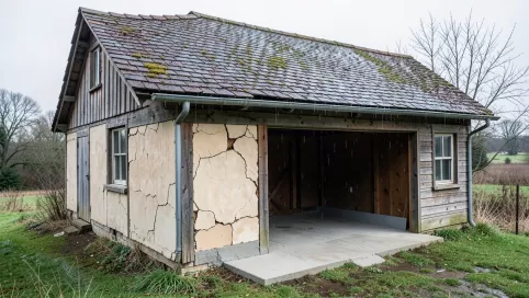 przebudowa starego domu na garaż