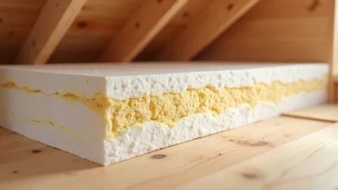 Przekrój ocieplenia stropu drewnianego