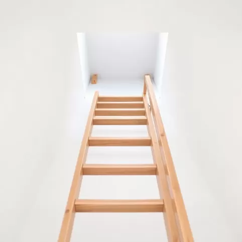 Schody strychowe składane z poręczą