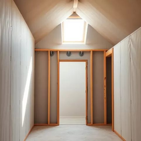 ścianki działowe na poddaszu z gk