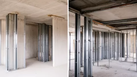 Ścianki działowe przed czy po stropie