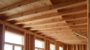 Strop drewniany rozstaw belek