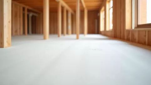 Suchy jastrych na stropie drewnianym