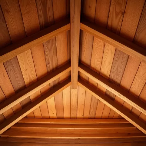 Sufit na poddaszu z drewna