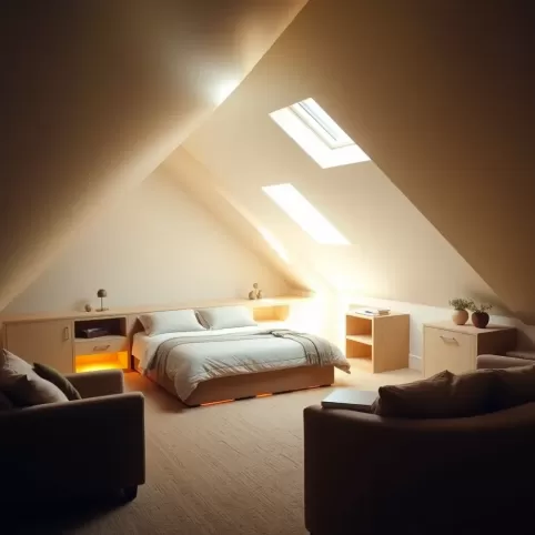 Sypialnia na poddaszu ze skosami inspiracje