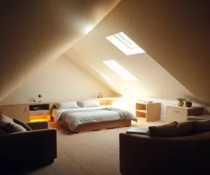 Sypialnia na poddaszu ze skosami inspiracje