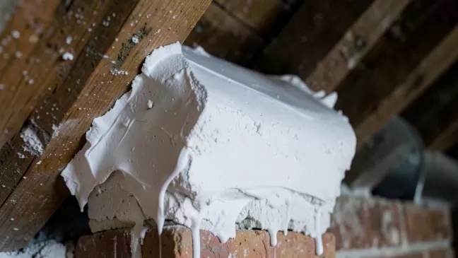 Tynkowanie komina na strychu