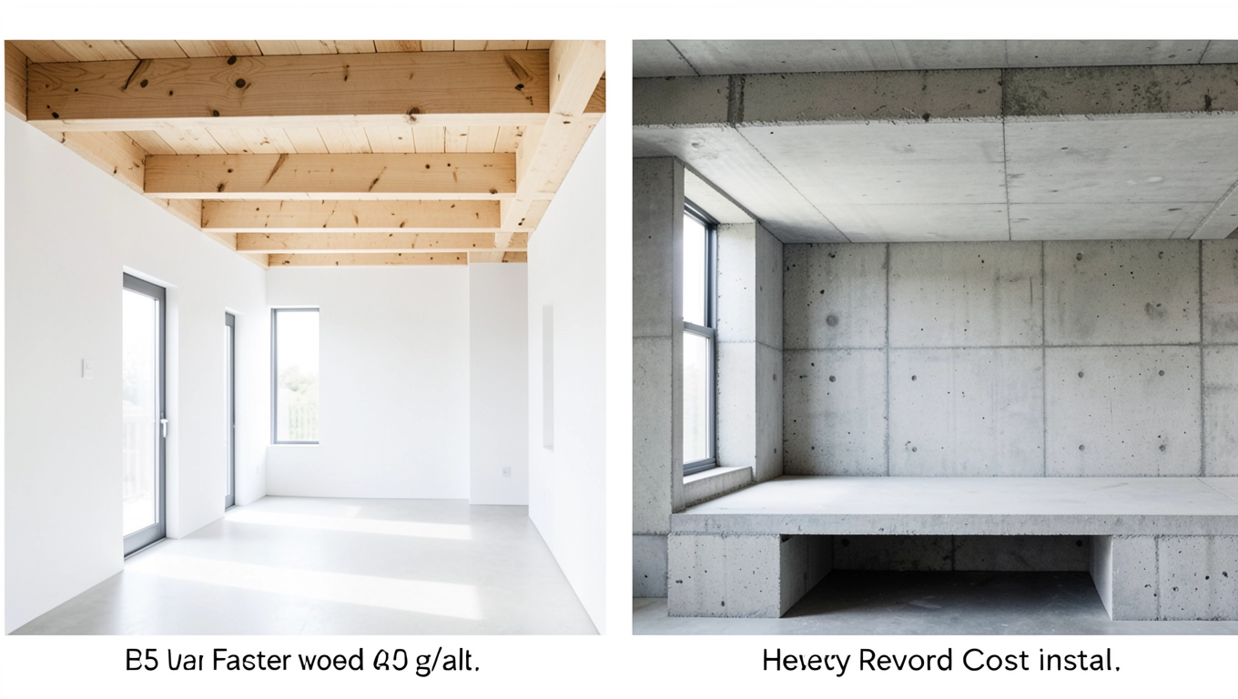 Strop drewniany vs żelbetowy