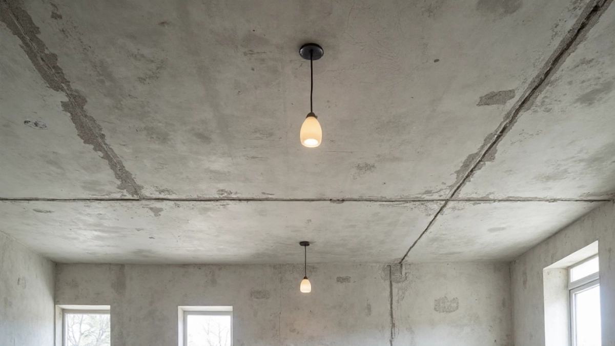 Strop w bloku z wielkiej płyty