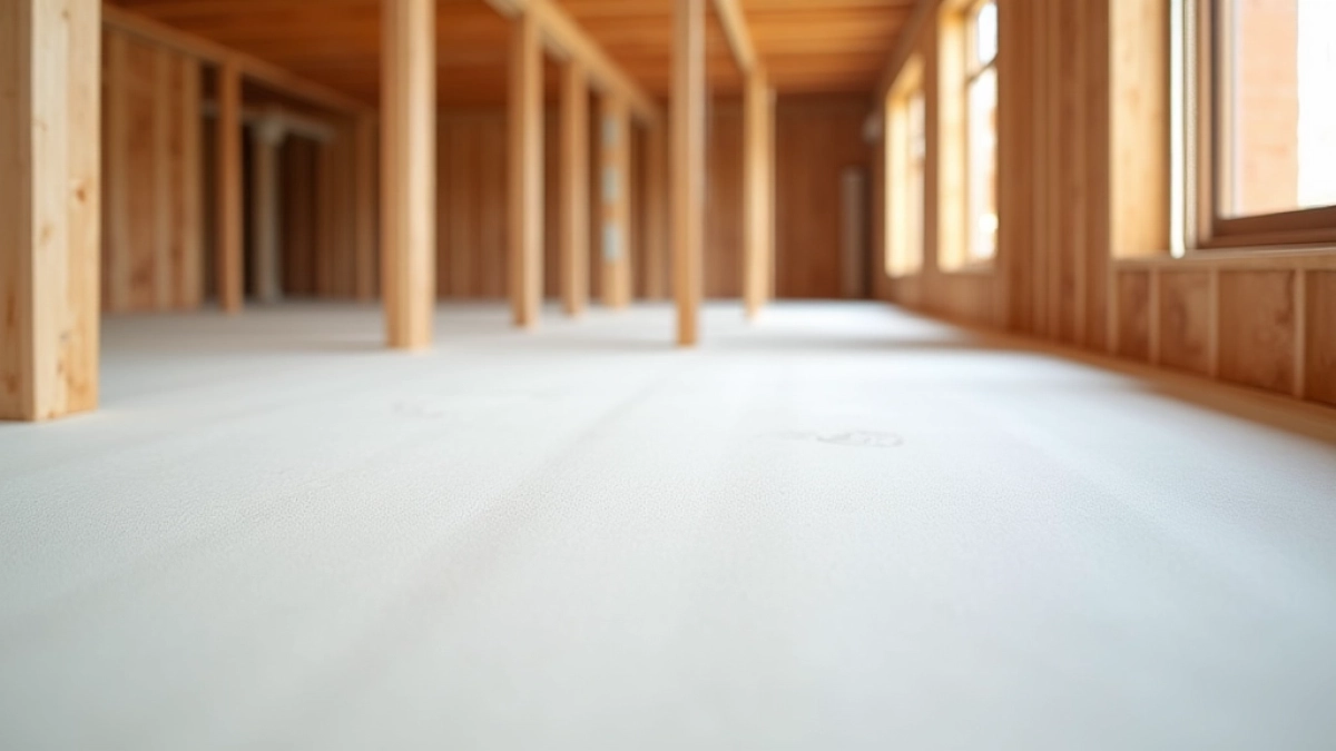 Suchy jastrych na stropie drewnianym