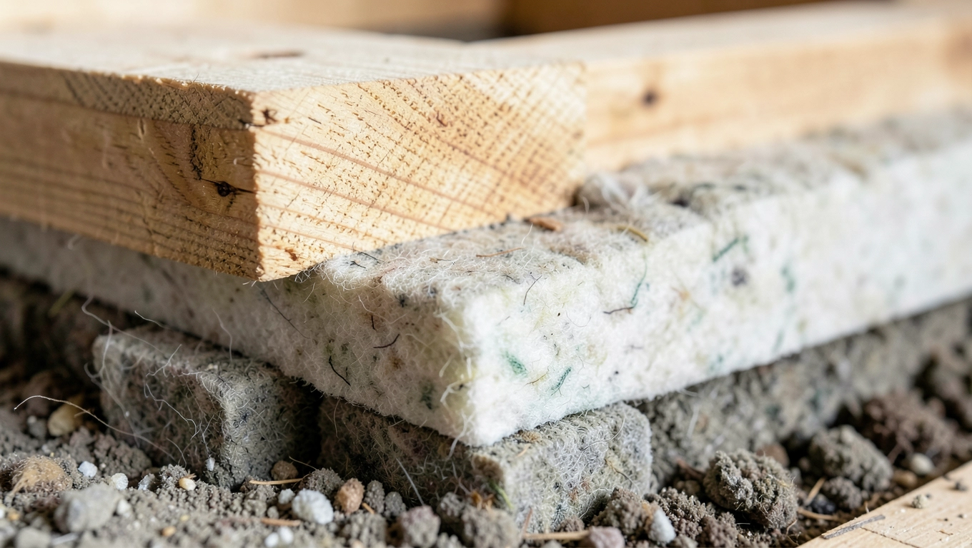 Warstwy izolacji podłogi na legarach