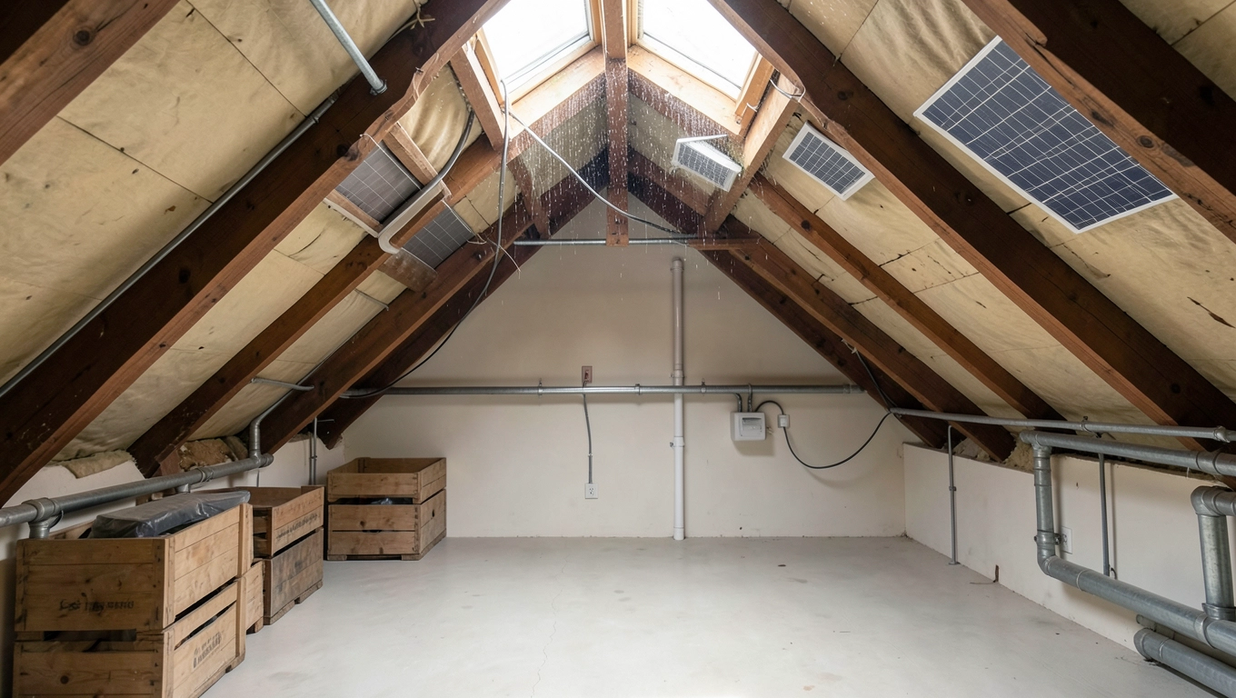 Zalety nieocieplonego strychu nad poddaszem użytkowym